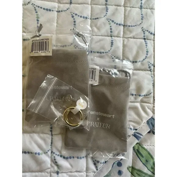 Loren Stewart x Curateur Gold Deux Open Band Ring Size 7 NWT - Picture 7 of 7